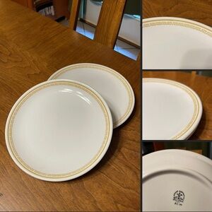 Vintage Homer Laughlin Athena Gold Greek Dinner Plates Vintage Restaurant Ware